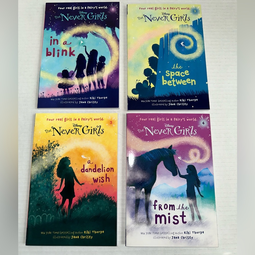 Disney The Never Girls Book Collection - Purple, Blue, Yellow, Pink